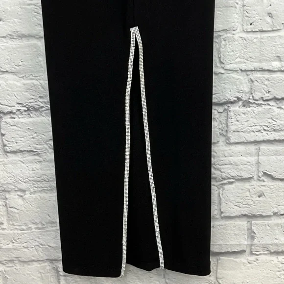 ROZ & ALI DRESSY EMBELLISHED BLACK PANTS SIZE L - Picture 4 of 5